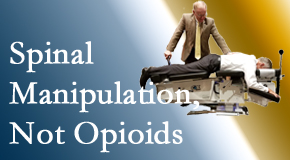 Chiropractic spinal manipulation at Manchester Chiropractic & Sports Injuries is worthwhile over opioids for back pain control.