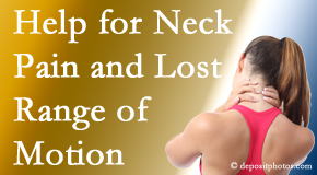 Manchester Chiropractic & Sports Injuries helps neck pain patients with limited spinal range of motion find relief of pain and restored motion.