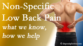 Manchester Chiropractic & Sports Injuries share the specific characteristics and treatment of non-specific low back pain. 