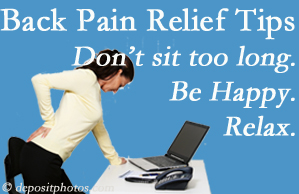 Manchester Chiropractic & Sports Injuries reminds you to not sit too long to keep back pain at bay!