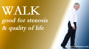 Manchester Chiropractic & Sports Injuries encourages walking and guideline-recommended non-drug therapy for spinal stenosis, reduction of its pain, and improvement in walking.