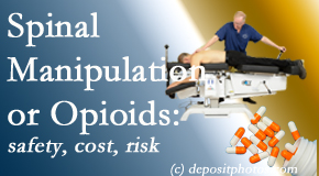 Manchester Chiropractic & Sports Injuries presents new comparison studies of the safety, cost, and effectiveness in reducing the need for further care of chronic low back pain: opioid vs spinal manipulation treatments.