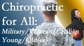 Manchester Chiropractic & Sports Injuries delivers back pain relief to civilian and military/veteran sufferers and young and old sufferers alike!