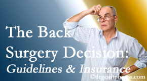 Manchester Chiropractic & Sports Injuries realizes that back pain sufferers may choose their back pain treatment option based on insurance coverage. If insurance pays for back surgery, will you choose that? 