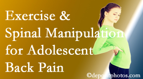 Manchester Chiropractic & Sports Injuries uses Manchester chiropractic and exercise to help back pain in adolescents.