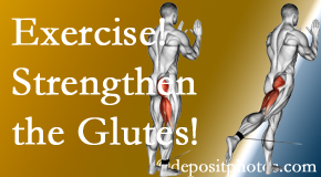 Manchester chiropractic care at Manchester Chiropractic & Sports Injuries incorporates exercise to strengthen glutes.