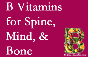 Manchester bone, spine and mind benefit from B vitamin intake and exercise.