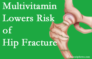 Manchester hip fracture risk is decreased by multivitamin supplementation. 
