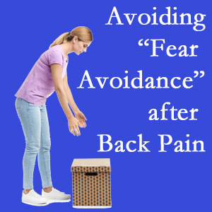Manchester chiropractic care encourages back pain patients to resist the urge to avoid normal spine motion once they are through their pain.