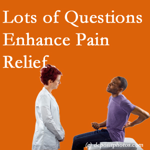 The Manchester chiropractic back pain treatment plan is directed by patient feedback on how their pain is.